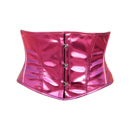 Bright Shinny Pink Waspie Corset